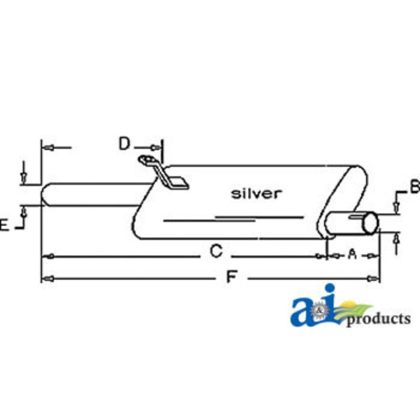 A & I Products MUFFLER 30" x10" x9" A-C5NN5230AB